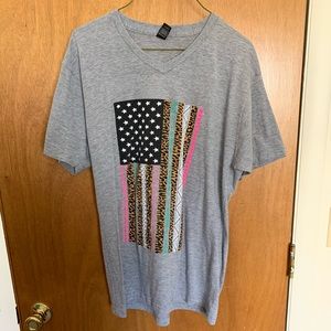 Leopard detail American flag top